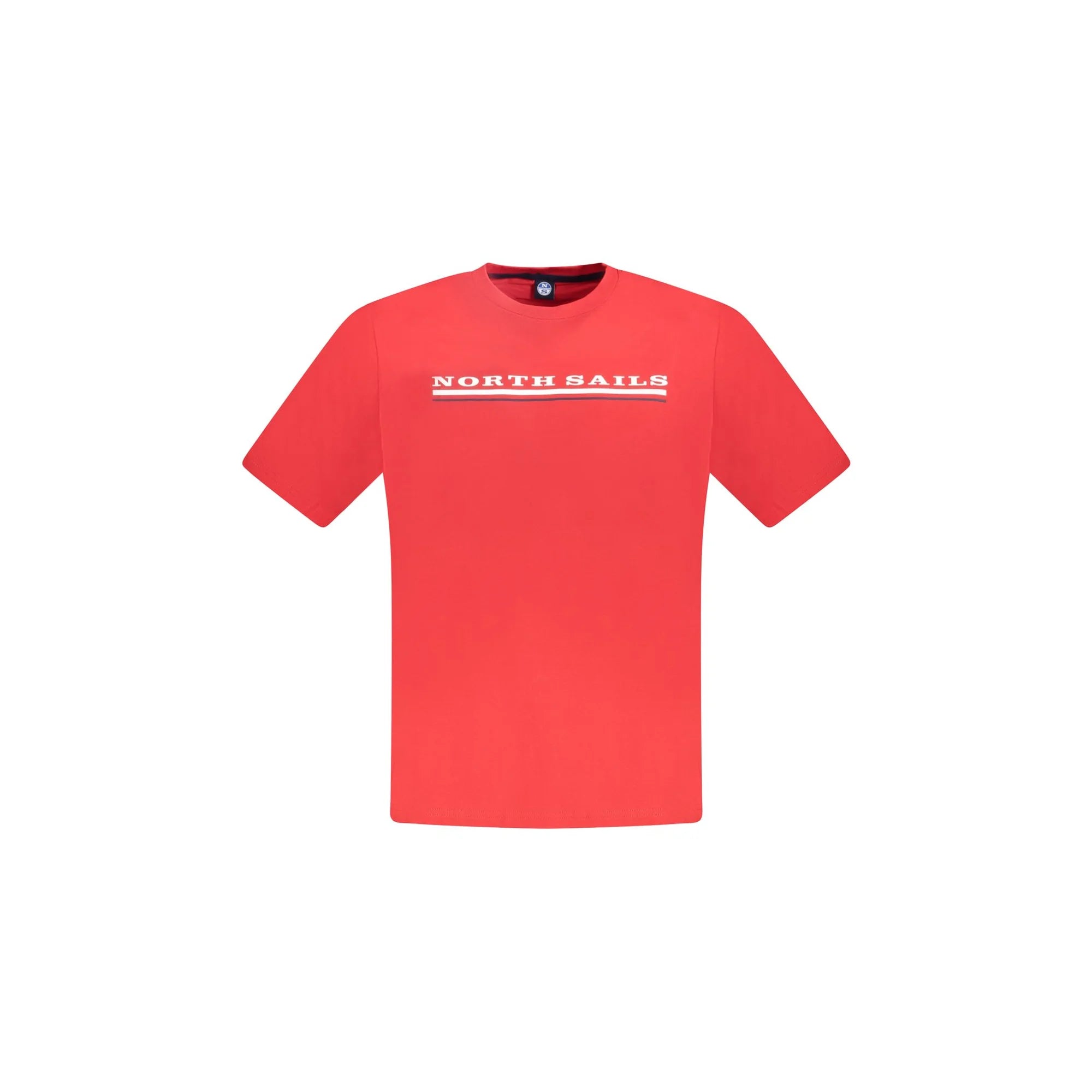 North Sails T-Shirt Maniche Corte Uomo Rossa Stampa Logo Rosso - foto prodotto